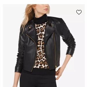 Michael kors leather moto jacket